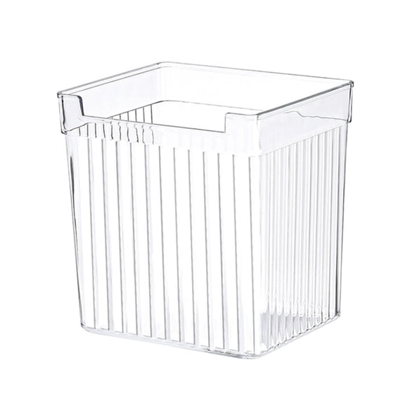 Storage Organizer Bin Floating Shelves Fridge Organizer Clear Plastic Storage Bins for Refrigerator, Kitchen, Bathroom, Countertops, Pantry, BPA Free (Clear)