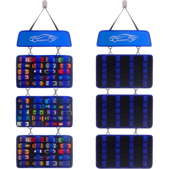 FYFRAS Elegant pattern Storage Organizer Display Hanging Case for Matchbox Cars,Disney1:64 Scales Trucks and Cars