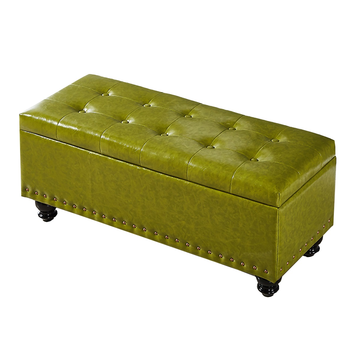 Storage Ottoman Bench Foot Rest With Legs Leather Ottoman With Storage ...