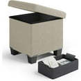 thumbnail image 2 of B FSOBEIIALEO Storage Ottoman With Tray, Small Ottomans Cube 2 of 14