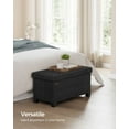 thumbnail image 1 of SONGMICS Storage Ottoman, Folding Storage Bench, Ottoman with Storage, Storage Ottoman Bench Black, 1 of 6