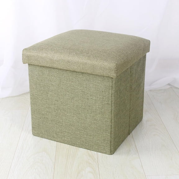 Storage Ottoman, Foot Rest Stool with Hidden Storage, Toy Chest and Footstool for Living Room, Storage Bench for Bedroom End of Bed, Coffee Table in Home Office, 19x19x19(Gray Woven)