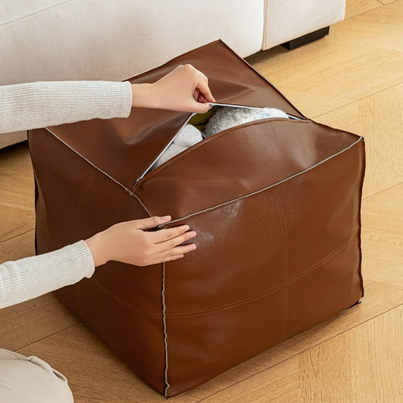 Storage Ottoman Footstool for Lazy Sofa, Home Use Storage Bench for Clothes, Toys, and Tools, Perfect Seat and Shoe Changing Stool with Large Capacity