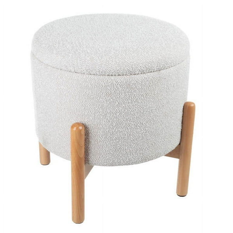 Storage Ottoman Multipurpose Round Footrest or Storage Organizer