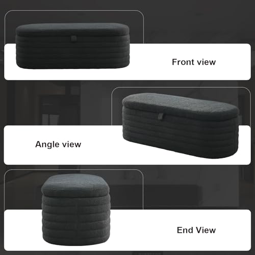 Picture of Storage Ottoman , Teddy Fabric Storage , End of Bed Storage Ottoman for ...