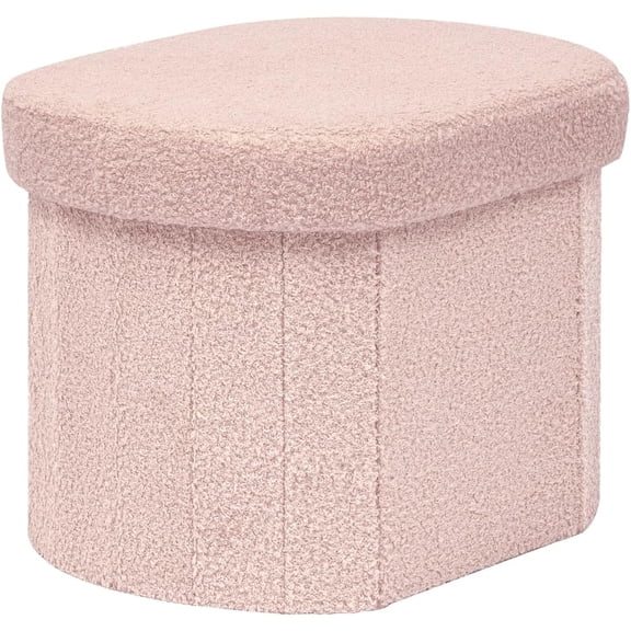 Storage Ottoman for Dorm Room, oucle Folding Storage Ottoman Foot Rest, 16.14 Small Collapsile Ottoman Cue for Room