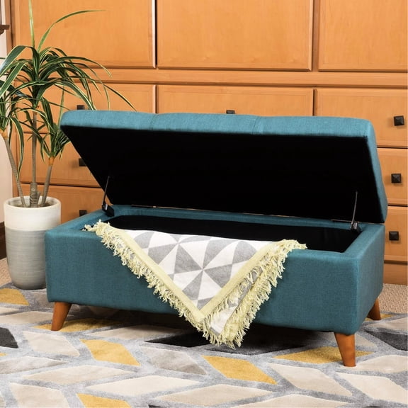 Storage Ottoman for Living Room / Lift Top to Hide Board Games and Remote Controls
