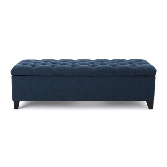 Storage Ottoman with Lid, 51 Tufted Ottoman Bench, Living Room Footrest, Bedroom Storage Cube, Contemporary Design for Blankets & Toys