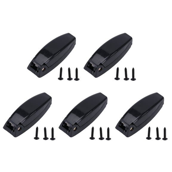 Storage Panel Retainer Latch Set, Spring Loaded ABS Hardware for Trailer Boat Cabinet Doors, 5 Pack Mount Use Support