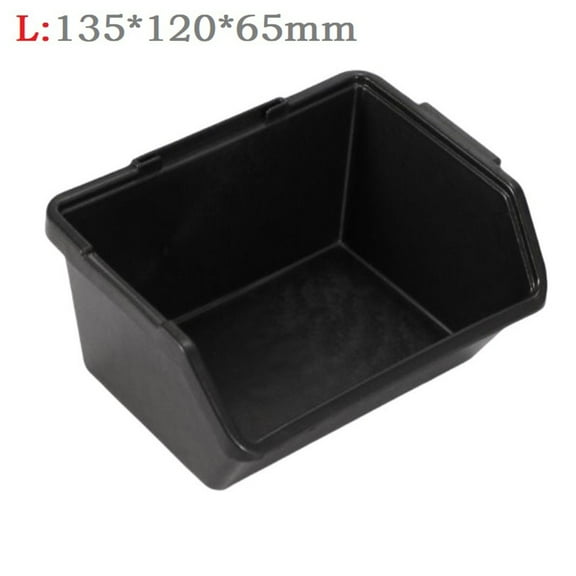 Storage Parts Box Material Component Plastic Case Shelf Screw Sorting Toolbox Large-Black