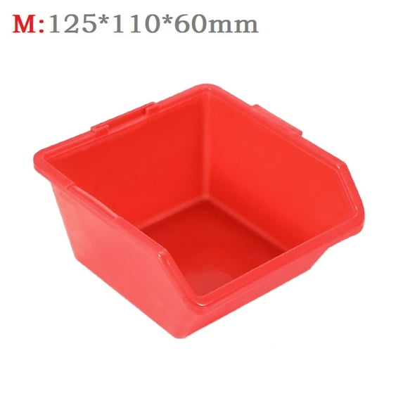 Storage Parts Box Material Component Plastic Case Shelf Screw Sorting Toolbox Medium-Red