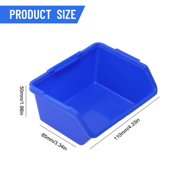 Storage Parts Box Material Component Plastic Case Shelf Screw Sorting Toolbox Small-Blue