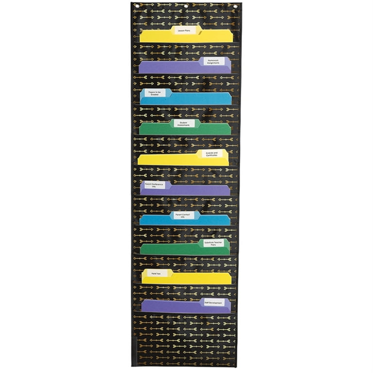 Storage Pocket Chart, 10 Pockets, 14 x 47, Black Storage Pocket Chart, 10 Pockets, 14 x 47, Black