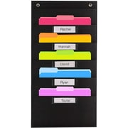 Storage Pocket Chart for Classroom - 10 Pockets Overdoor Hangers Included, Hanging Wall File Organizer for File Folders, Assignments, Files, Scrapbook Papers & More - 5 Pockets