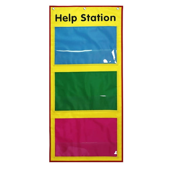 Storage Pocket Chart for Classroom School Office, Hanging Wall File Organizer Homework File Organization Pocket Chart