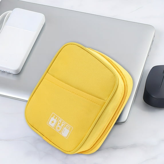 Storage Pouch for Small Electronics and Accessories,Tech Bag Electronic Organizer Case Compatible with Laptop Charger Mouse Cables Hub Power Bank Earphone Toiletries Cosmetics