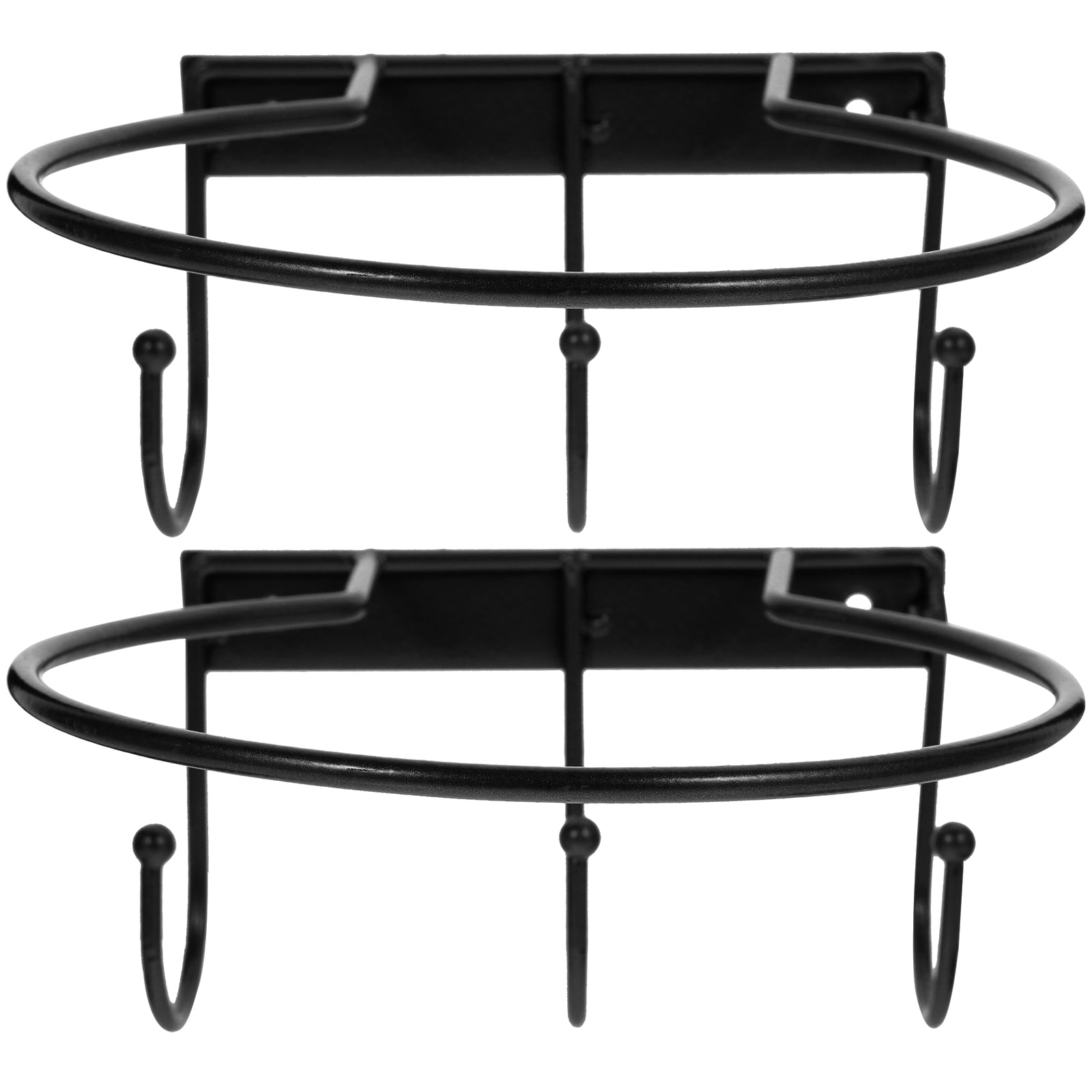 Storage Rack 2 Pcs Iron Ball Holders Football Shelves Sports Office