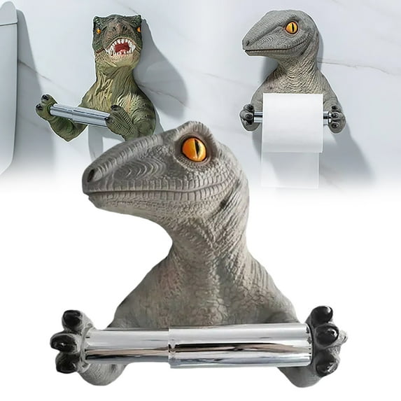 Storage Rack,3D Dinosaur Toilet Paper Holder Dinosaur Tissue Holder Toilet Roll Holder Kitchen Wall Mounted Toilet Paper Storage Rack Toilet Paper Holder