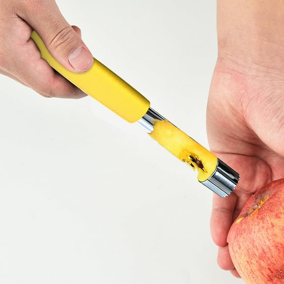 Storage Rack Clearance Sale! Nomeni Stainless Steel Core Seed Remover Fruit Apple Pear Corer Easy Twists Kitchen Tool, 1X Core Remover Promotion Sale Yellow