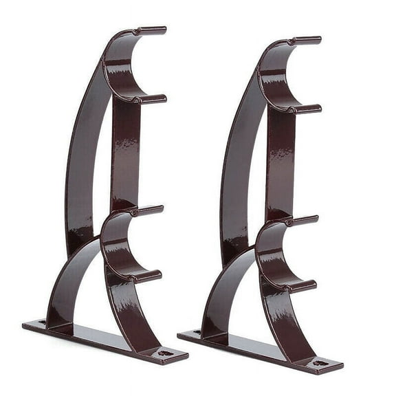 Storage Rack,Double Rod Holder Curtain Pole Bracket Heavy Duty Metal Aluminum Alloy 2Pcs