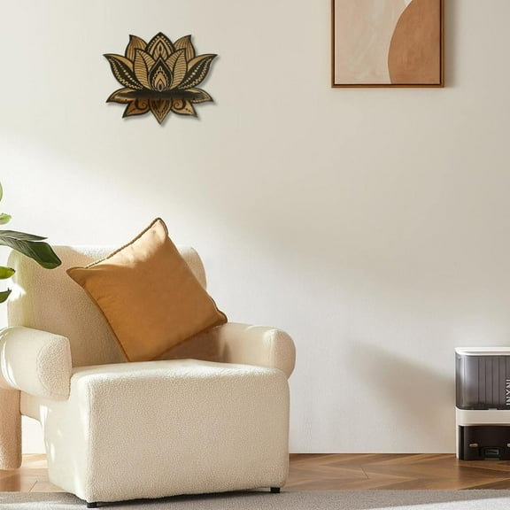 Storage Rack,Floating Wall Decoration In Flower Shape Decorative Room Shelf For Collectibles Gemstones Small Green Plants Stone Decoration