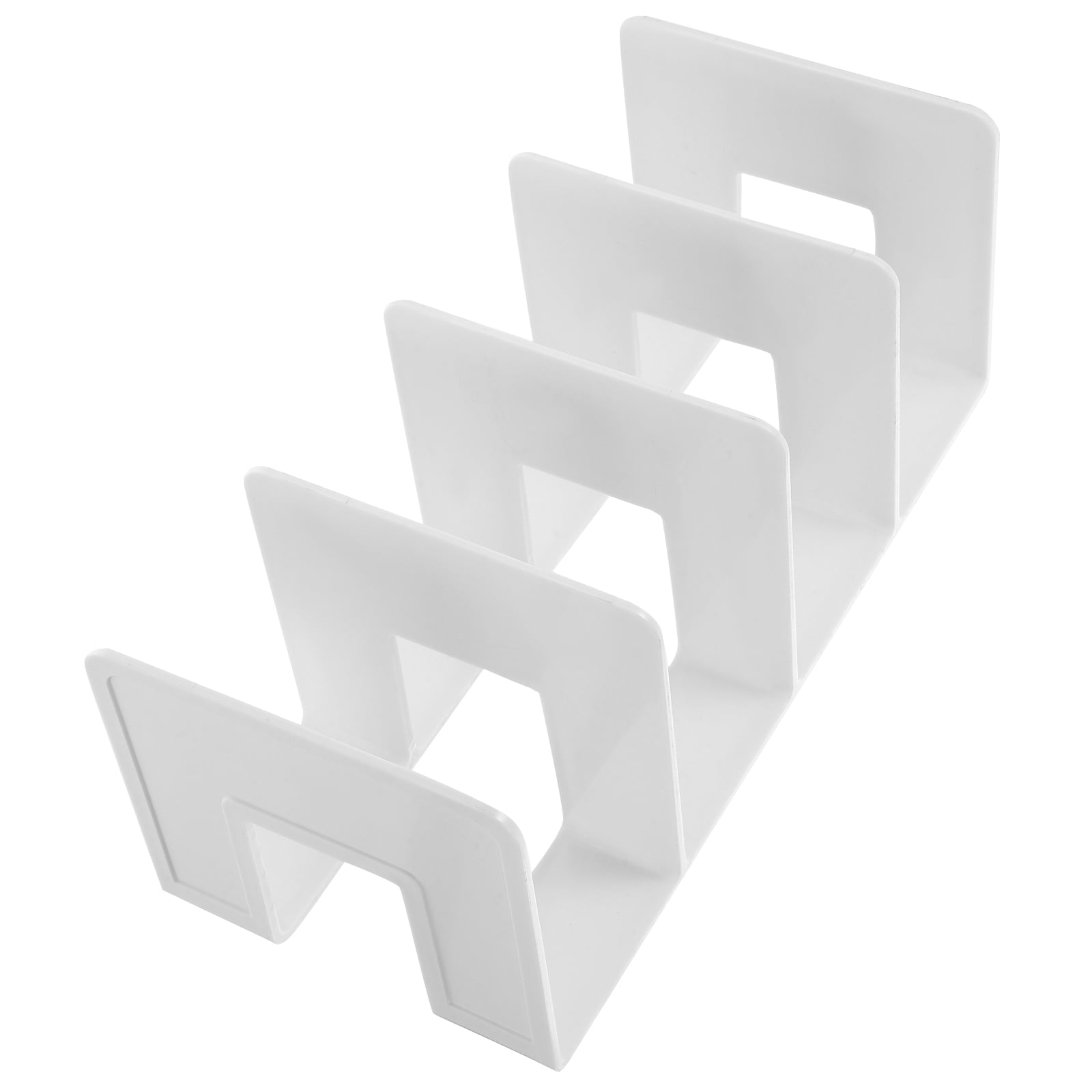 Acrylic Desktop Storage Rack for Books Documents and Magazines White ...