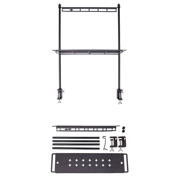 Storage Rack Folding Multi-Layer Rack Camping Tabletop Double-Layer Storage Rack Cutlery Rack Light Rack Long Style