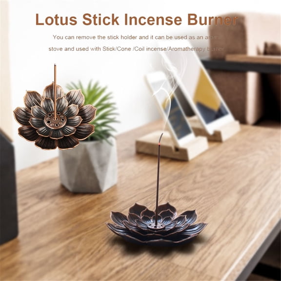 Storage Rack Incense Burner Alloy Support Plate Buddhist Lotus Incense Burner Buddhist Temple Yoga Research Lotus Sandalwood Rack Incense Holder, Kitchen Essentials Clearance Sale