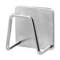thumbnail image 1 of Storage Rack,Kitchen Stainless Steel Adhesive Sponge Holder Dishcloth Brush Storage Holder Sink Caddy Proof Black, 1 of 7
