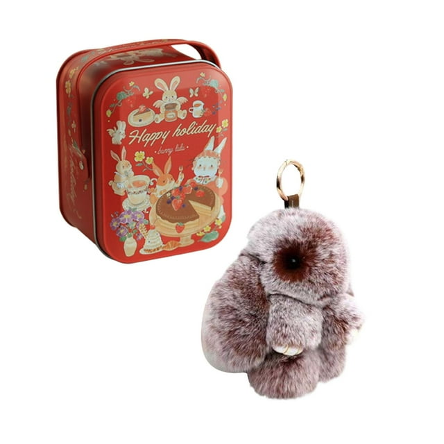 Storage Rack Lowprice! Hanzidakd Handheld Tin Box Cookie Can Rabbit