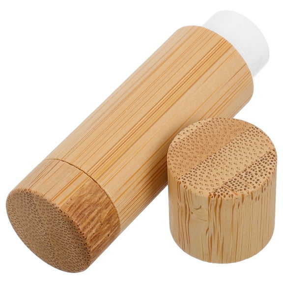 Refillable Lipstick Tubes 5g Bamboo Gloss Holders for Women DIY Makeup Projects Perfect for Home and Travel Use
