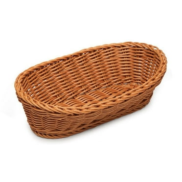 Storage Rack—New Arrivals Up to 50% Off! Fdelink Rattan Woven Bread Basket Small, Wicker Bread Basket Woven Tabletop Food Fruit Vegetables Serving Restaurant Serving Basket