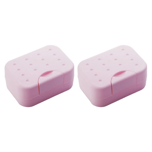 Storage Rack, Ongmies Portable Travel Soap Box Holder Plastic Soap Case Dish Container with Leachate Sponge for Bathroom Outdoor Hiking Camping Gym, Rack, 2X Soap Box