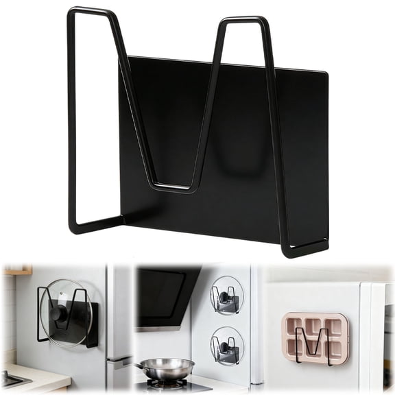 Storage Rack,Pot Lid Holder For Refrigerator 1 Pack Strong Pot Lid Organizer For Cutting Board Baking Tray & Pan Stainless Moveable Kitchen Storage Rack