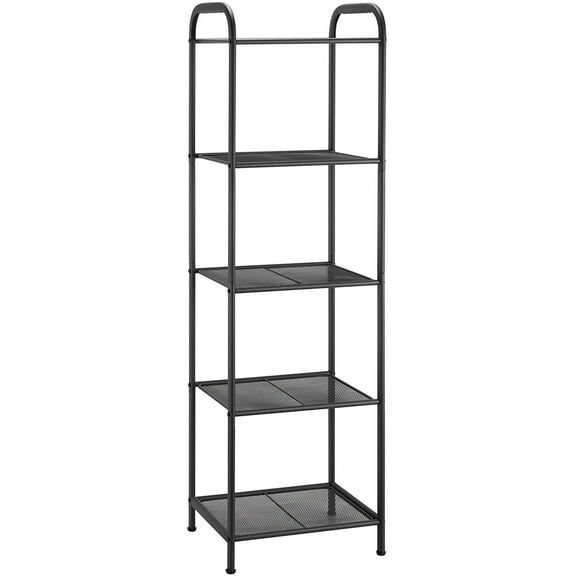 Storage Rack with Shelf,Industrial Style Extendable Plant Stand, Standing Shelf Units for Kitchen, Bathroom, Office,Living Room, Balcony, Kitchen (Charcoal Gray, 5 Tier)