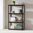 thumbnail image 1 of Storage Rack Shelving Unit Storage Shelf, Steel Garage Utility Rack with 4-Shelf Adjustable Shelves, Heavy Duty Display Stand for Books, Kitchenware, Tools Boltless Assembly, Black, 1 of 9