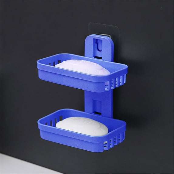 Storage Rack,Soap Holder Soap Dish With Draining Wall Mounted Bar Soap Holder Adhesive Soap Box Case For Shower