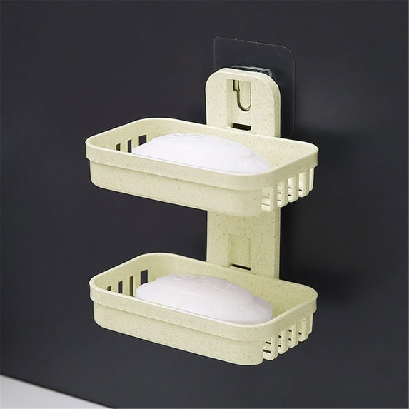 Storage Rack,Soap Holder Soap Dish With Draining Wall Mounted Bar Soap Holder Adhesive Soap Box Case For Shower