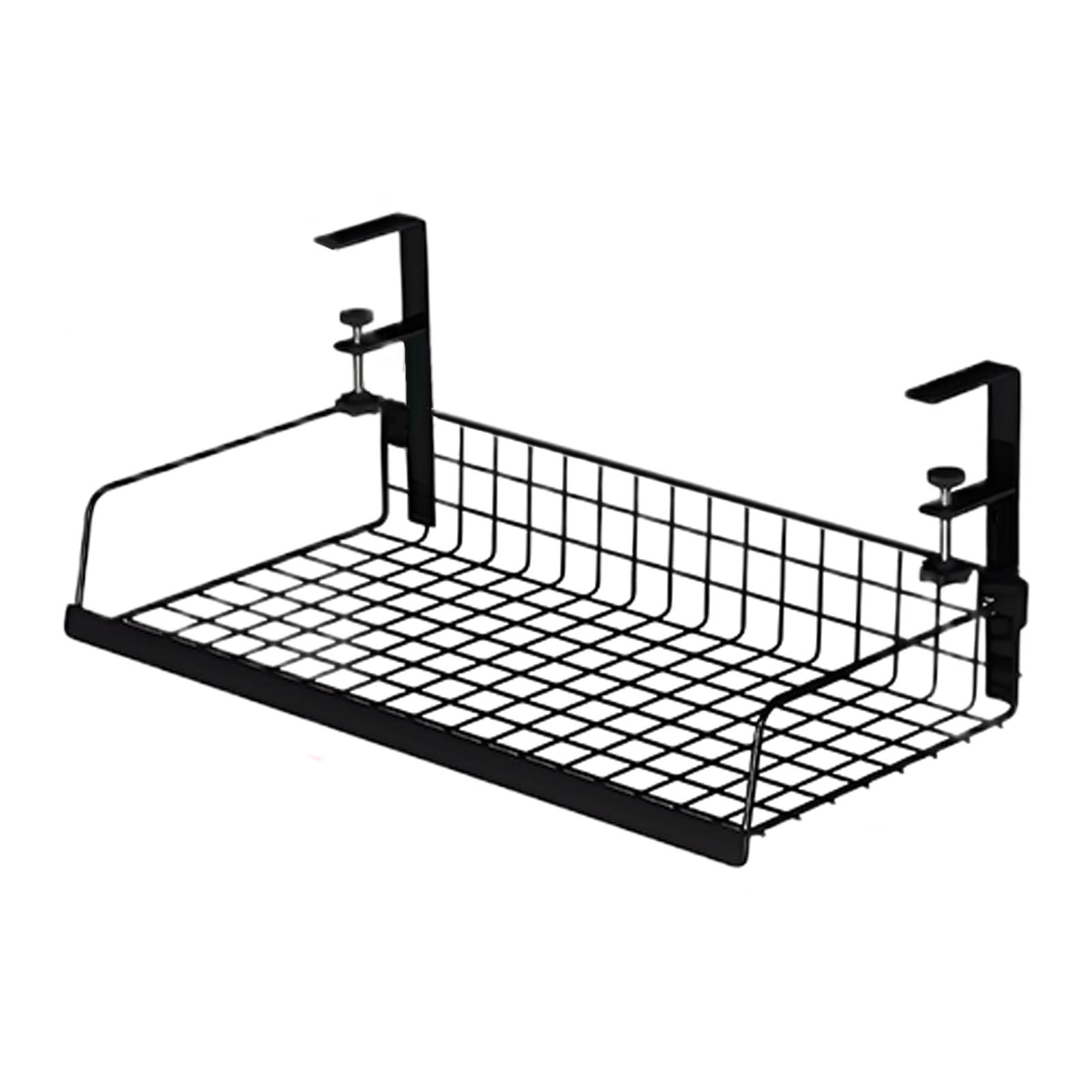 Storage Rack Under-Desk Cable Management Tray Hollow Design Easy to Install Adjustable Cable Management Rack