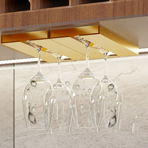 Storage Rack Wine Glass Under Shelf Or Cabinet Punchfree Wine Glass Rack Plastic Stemware Rack Glassware Drying Storage Hanger For Kitchen Bar And