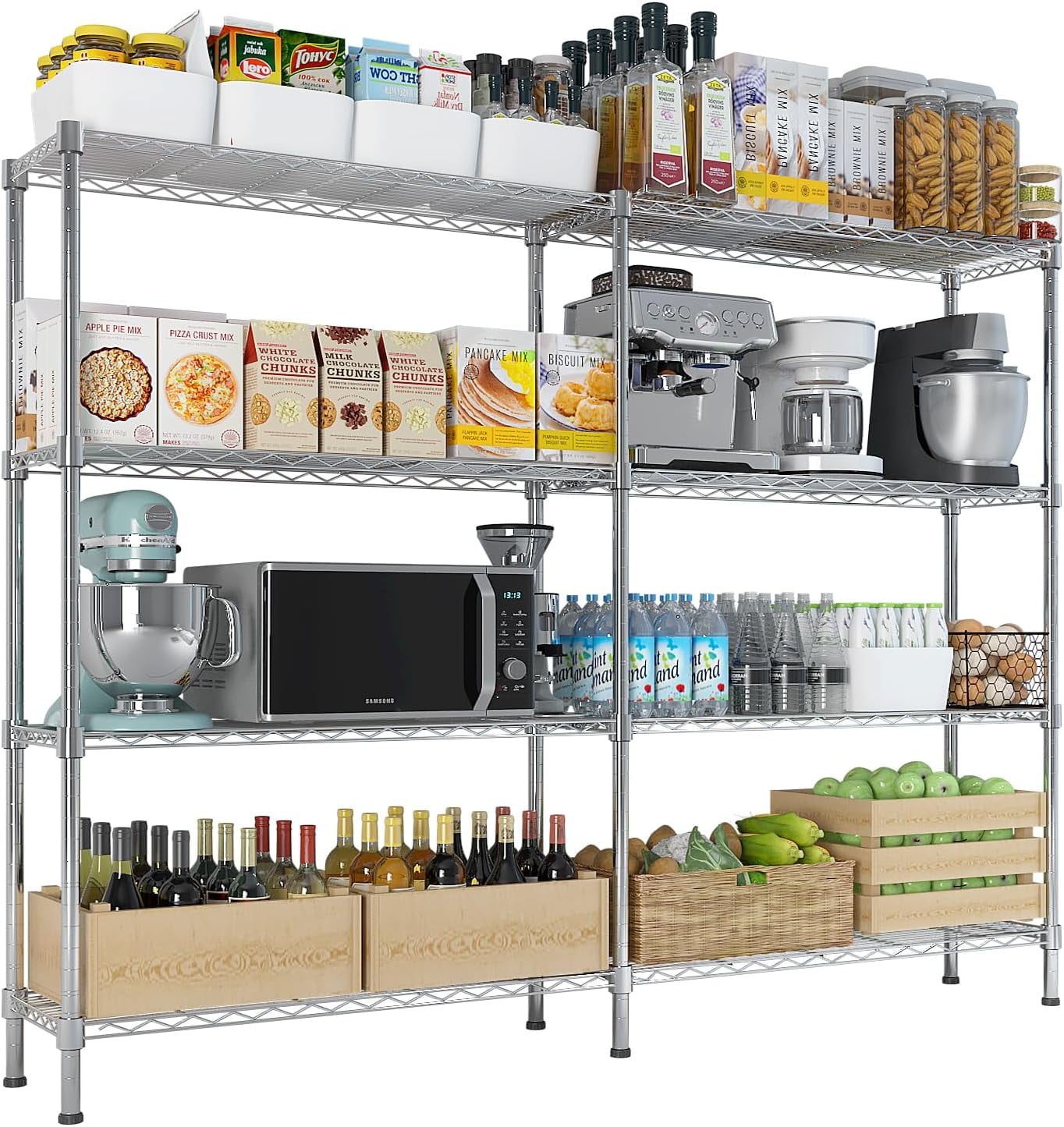Storage Racks Shelving Pantry Shelves Shelving Rack for Garage, Kitchen ...