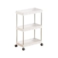 thumbnail image 1 of Storage Rolling Cart, 3 Tier Laundry Room Organization Utility Cart Bathroom Organizer Mobile Shelving Unit Shelves Multi-Functional Trolley, White, 1 of 6