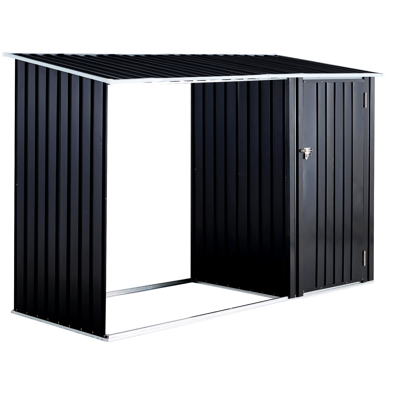 Storage Shed, 3 x 3 FT Metal Utility Shed with Lockable Door for Garden Lawn Backyard, Dark Gray