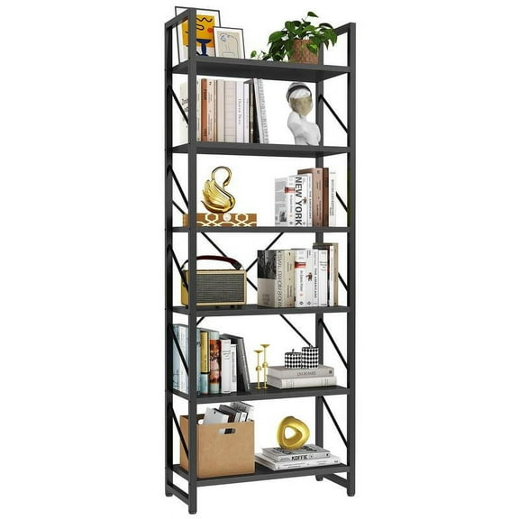 Storage Shelf - 5 and 6 Tiers Open Bookshelf for Home Office, Living Room, Bedroom, Study Room, Open Display Storage Rack Shelves for Kitchen, Holder Organizer for Books and Movies