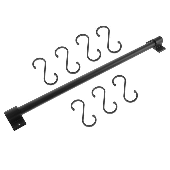 NIAIZEK Black Space Aluminum Kitchen Wall Organizer Rack No Drilling Utensil Holder for Easy Storage