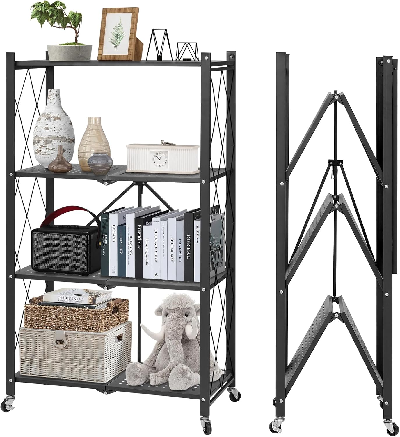 Storage Shelf Metal Rock Storage Shelving Units Organizer Shelves with