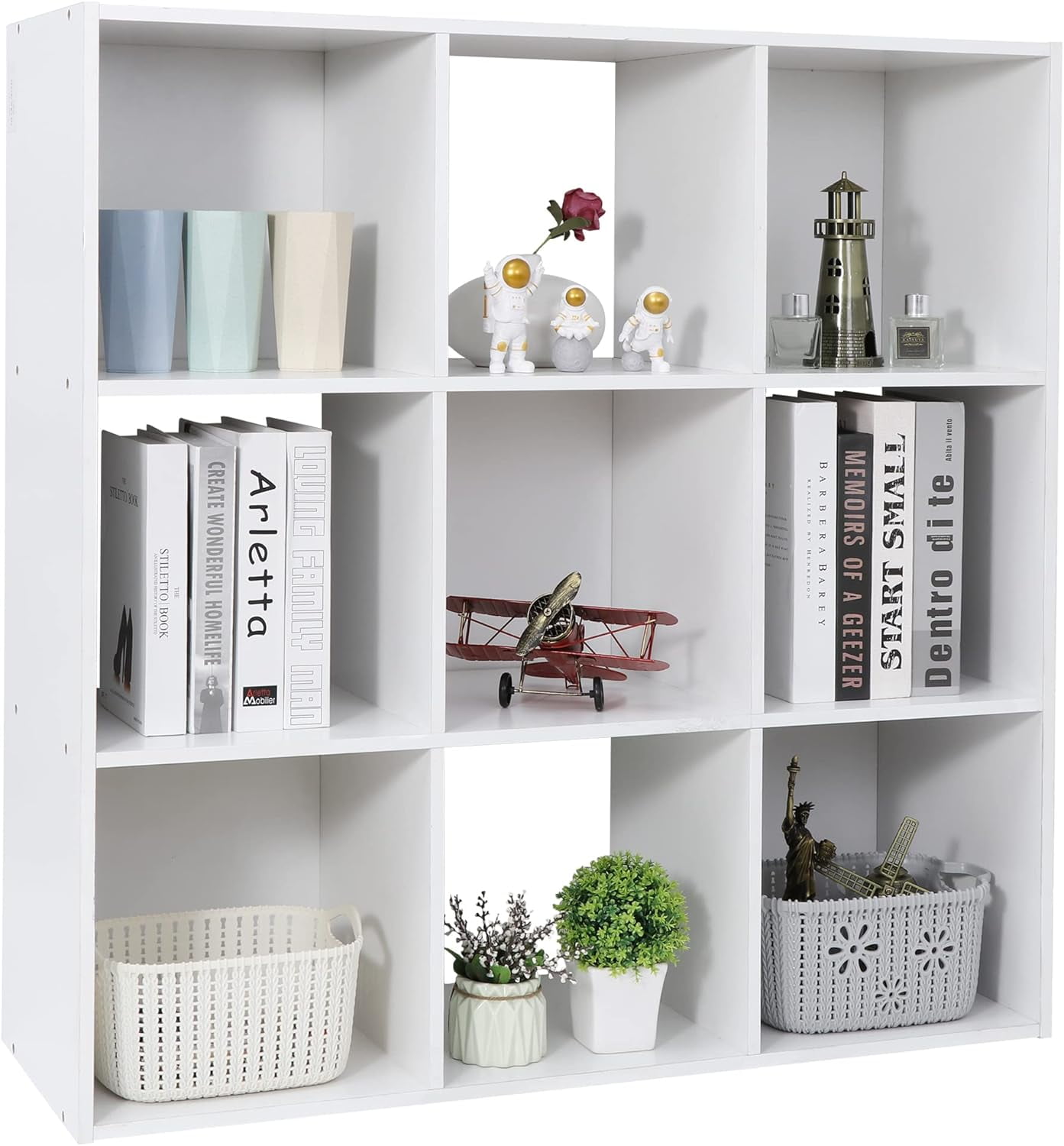 Storage Shelf Organizer Bookshelf System, Wood Bookshelves Removable ...