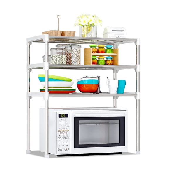Storage Shelf,Oven Unit 3-tier Kitchen Siuke Mewmewcat Kitchen Oven Buzhi Kitchen 3-tier 3-Tier