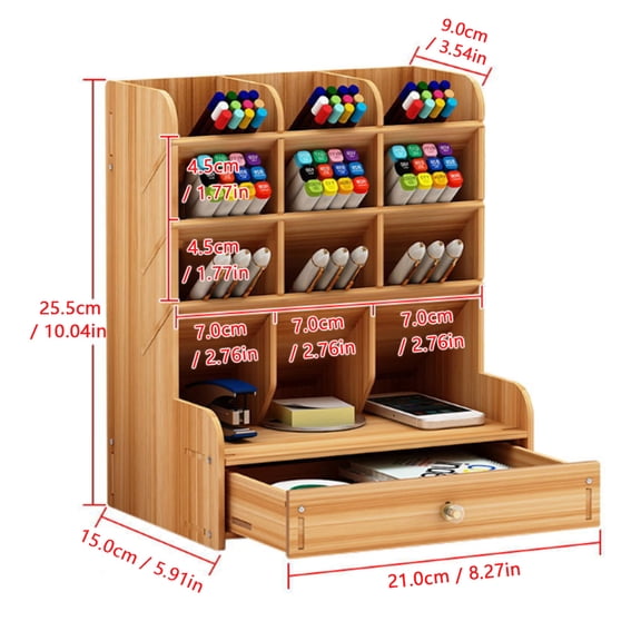 Storage Shelf,Wooden Pen Box Stationary With Drawer Pen Box Stationary Box Stationary With Wyan Iuppa Adben Dsfen