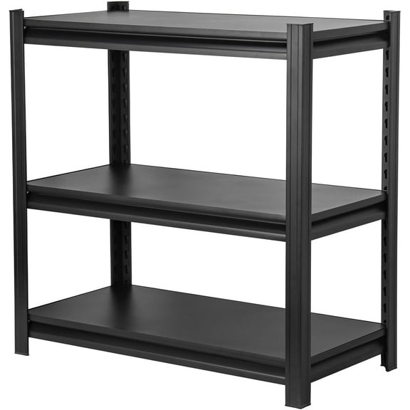Storage Shelves 3 Tier Adjustable Garage Shelving Heavy Duty 31.5" W x 15.7" D x 31.5" H Metal Shelving Unit for Garage Shelves, Utility Rack Shelf, Storage Warehouse Pantry Closet, Black